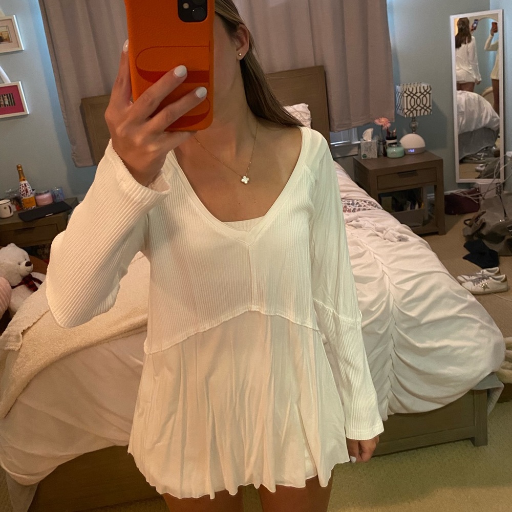 Neely White Long Sleeve Shirt